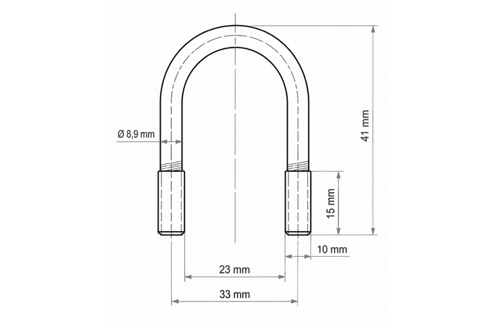 DROMET B-tüüpi ovaalne klamber M10 23×41mm