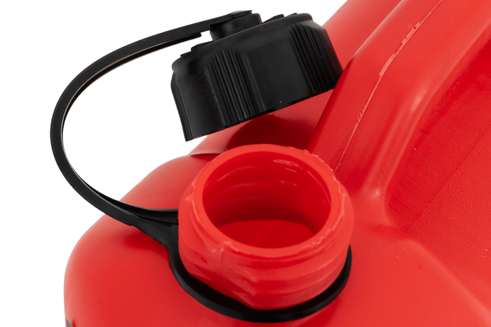 5L HERMON plastkanister lehtriga, punane
