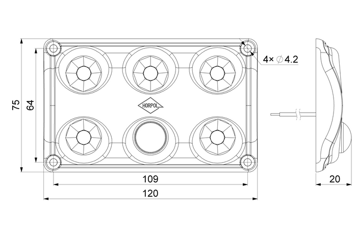 HORPOL LWD2156 LED 900lm autosalongilamp liikumisanduriga