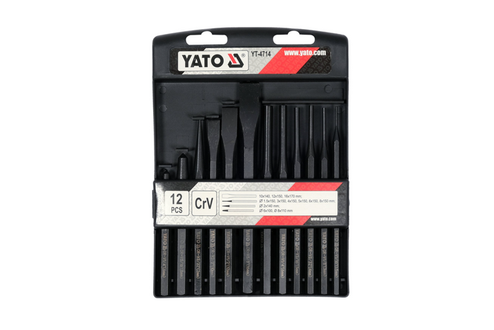 YATO YT-4714 peitlid ja stantsid, 12 tk komplekt.