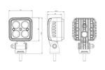 WAŚ 2244 W267 LED-turvatuli, punane hoiatustuli