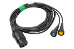 ASPÖCK 58-1022-087 haagise elektripaigalduskaabel 4,5 m 7-pin pistik bajonettidega 2x5-pin
