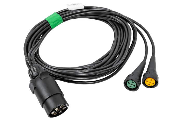 ASPÖCK 58-1022-087 haagise elektripaigalduskaabel 4,5 m 7-pin pistik bajonettidega 2x5-pin