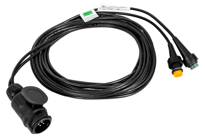 ASPÖCK elektripaigaldis, haagise juhtmestik, 5m, 13-kontaktiline pistik, 2x 5-kontaktilised bajonettühendused