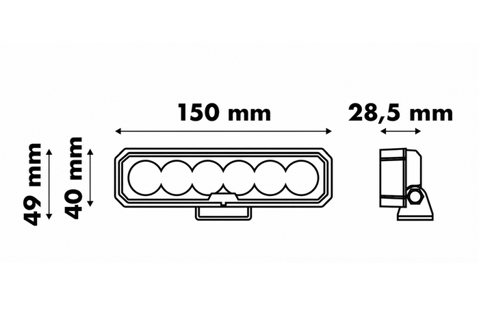 LED töölamp reflektoriga LAYTZ LY7301 24xLED 2400lm ristkülikukujuline
